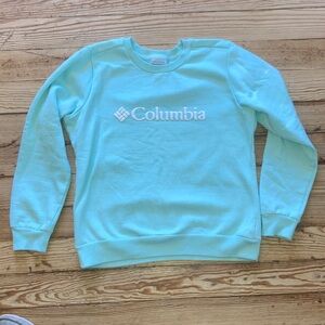 Columbia Light Aqua Pullover Sweatshirt